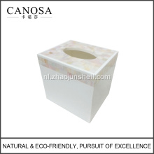 Hete verkoop rivier Shell Square Tissue Box